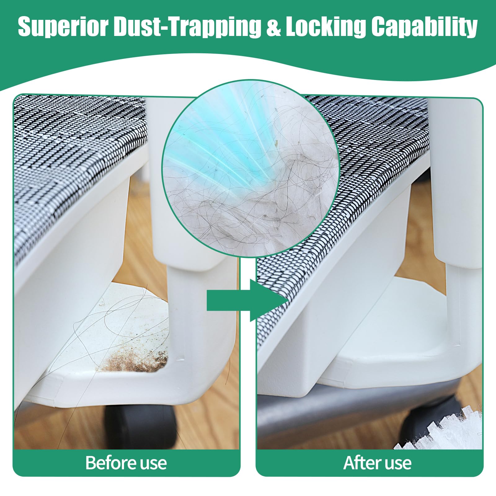 30 ricariche elettrostatiche compatibili con Swiffer Duster, ricariche per spolverare multi-superficie, spolverino in microfibra per la pulizia, bianco non profumato
