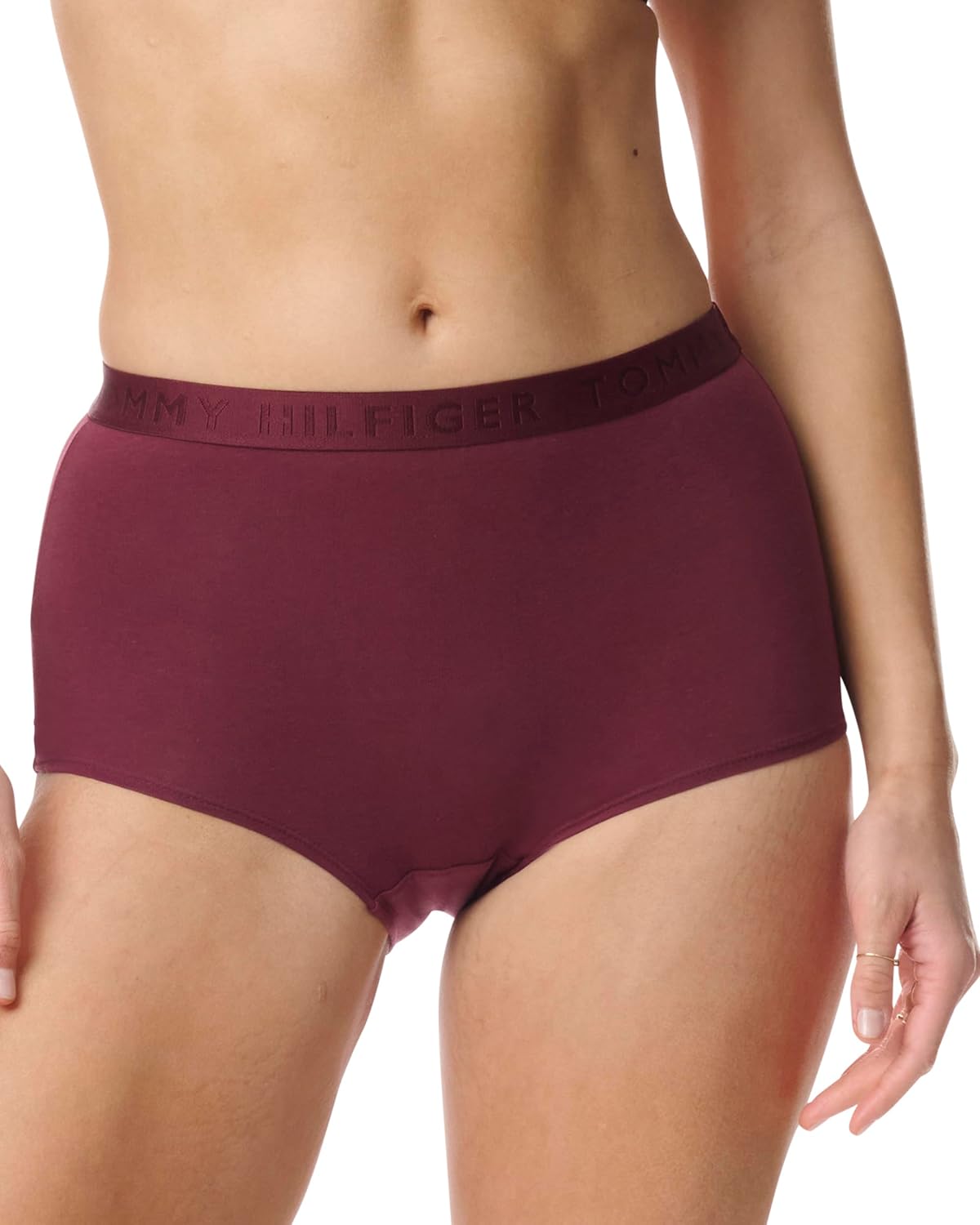 Tommy Hilfiger womens Logo Waistband Cotton Boyshort 6 Pack - Image 6