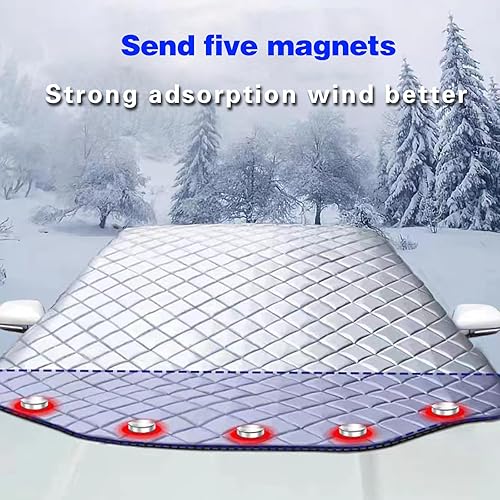 Miniatura 5 de Cubierta de parabrisas para hielo y nieve, protector de limpiaparabrisas de vidrio para parabrisas, protección de 4 capas, cubierta de nieve para