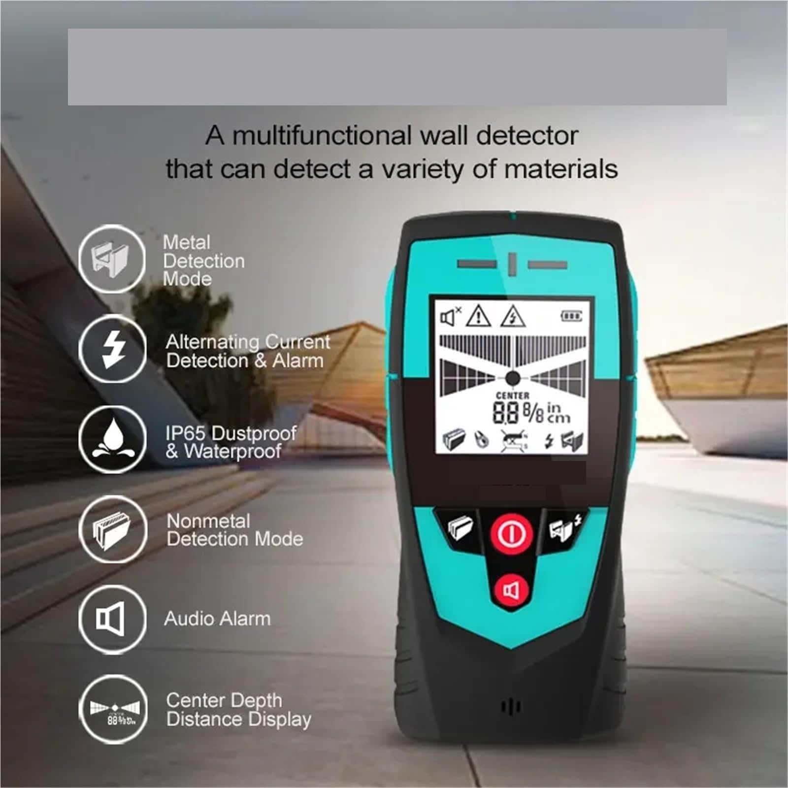 Escáner de Pared, Detector de pared multifunción, sensor de área, detector de metales, detector de vigas portátil, escáner de pared, detector de cables