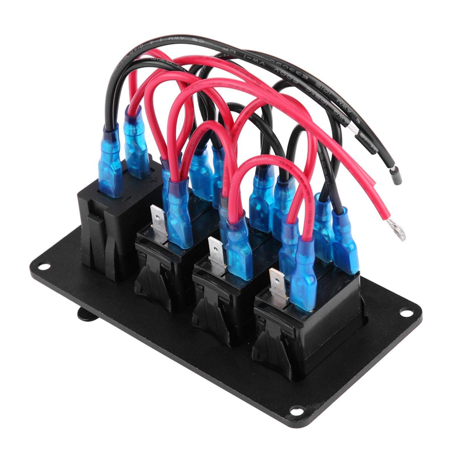 Interruptor de luz dual, interruptor de luz dual 12 / 24V 3 interruptores + LUCES TRASERAS/BARRA DE LUZ LED/LUCES DE CARRETERA 3.4A Cargador de coche