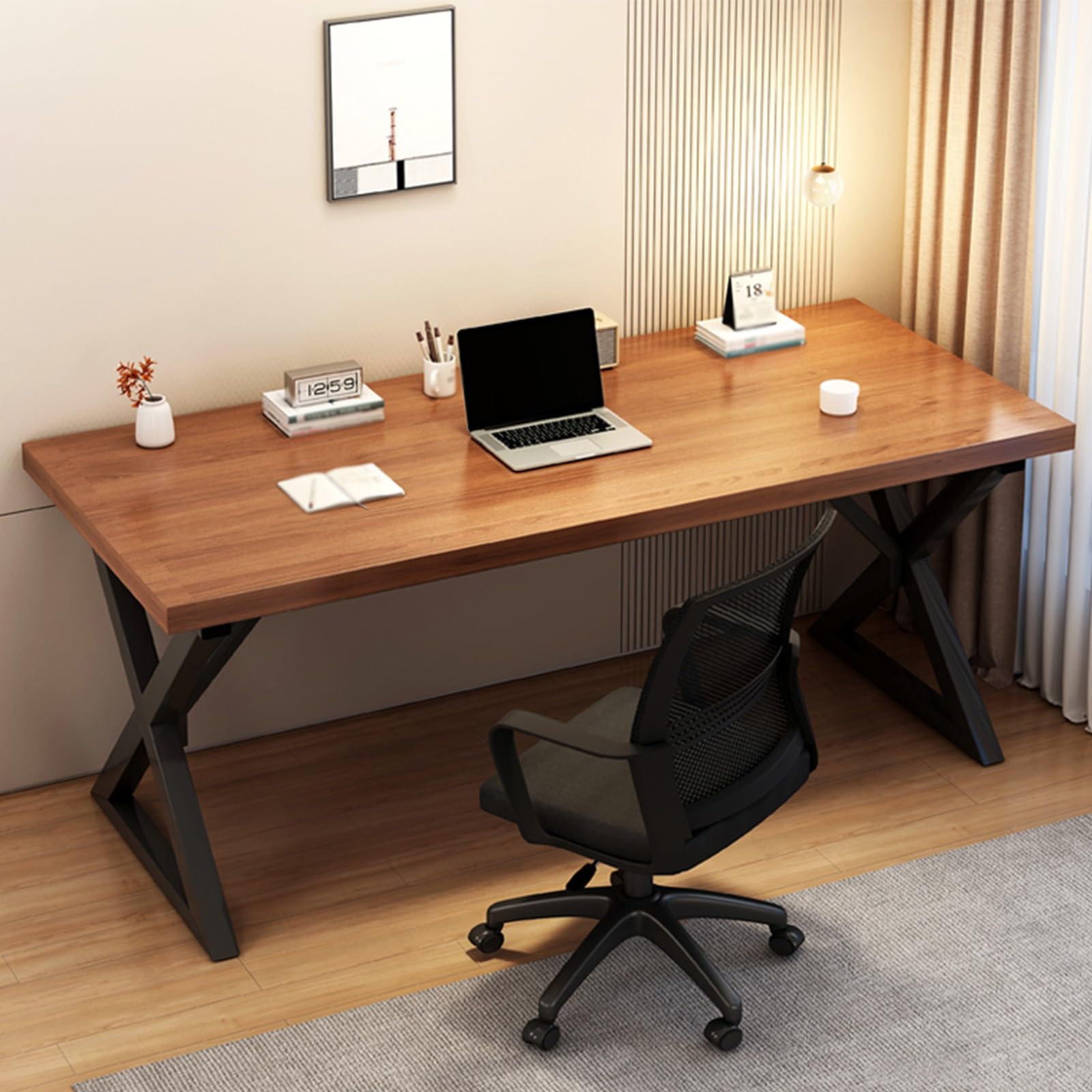Poste de travail exécutif compact avec plateau de jeu ergonomique et moderne