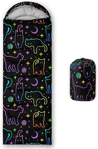 Axolotl Saco de Dormir de Unicornio para Niños y Niñas  Sacos de Dormir Ligeros Cálidos para Clima Frío, Saco de Dormir Portátil Impermeable con