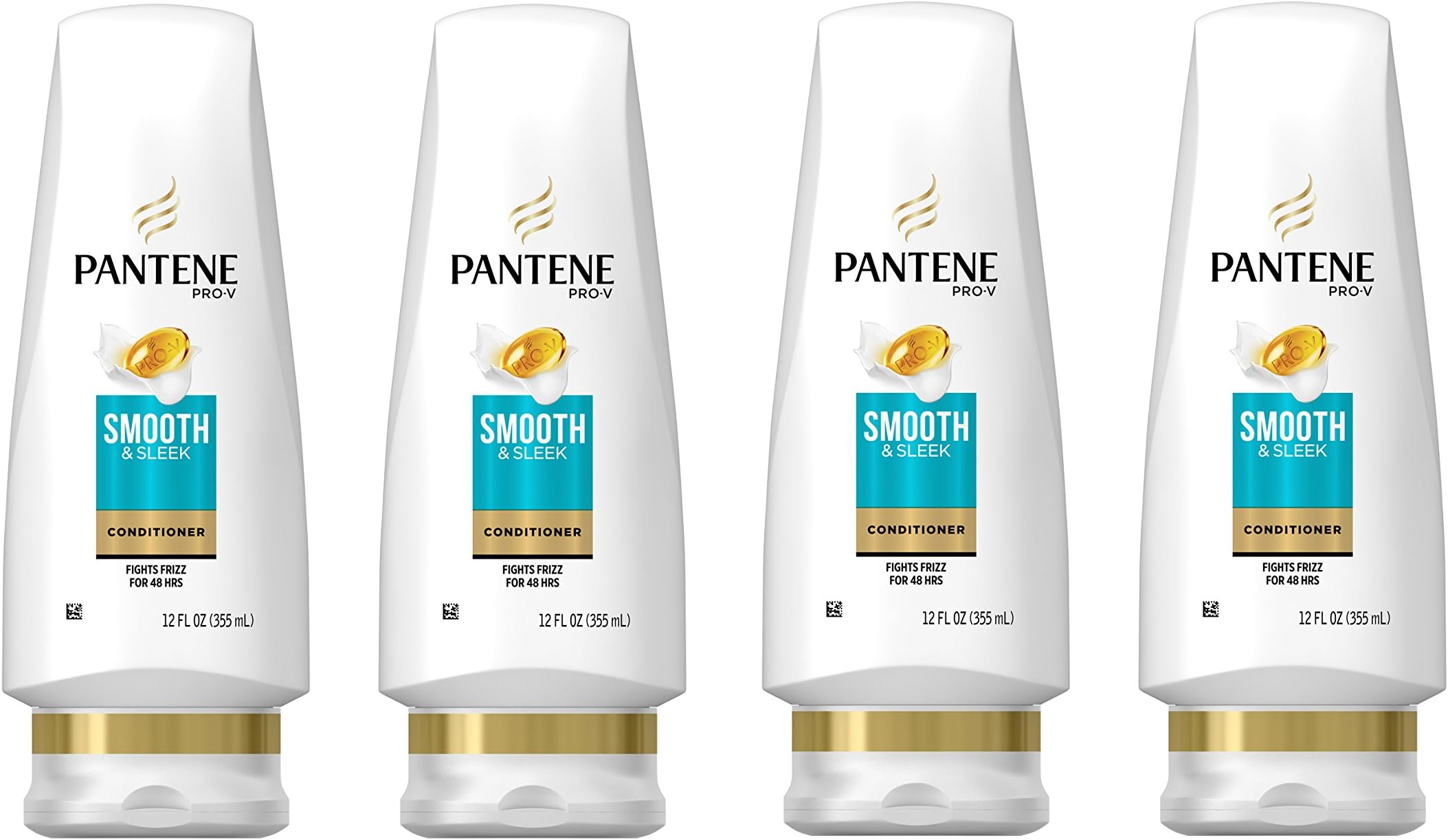 Pantene Pro-V Smooth & Sleek Conditioner, 4 Count