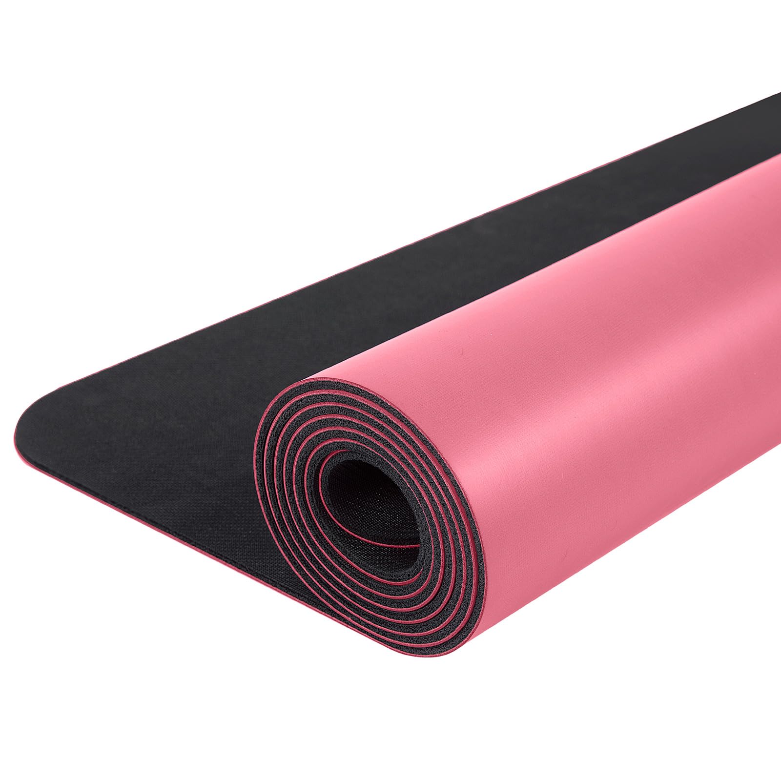 Tapete de yoga de poliuretano y goma natural gruesa antideslizante para mujeres y hombres, ejercicio para el hogar, ideal para yoga, gimnasio, pilates, fitness