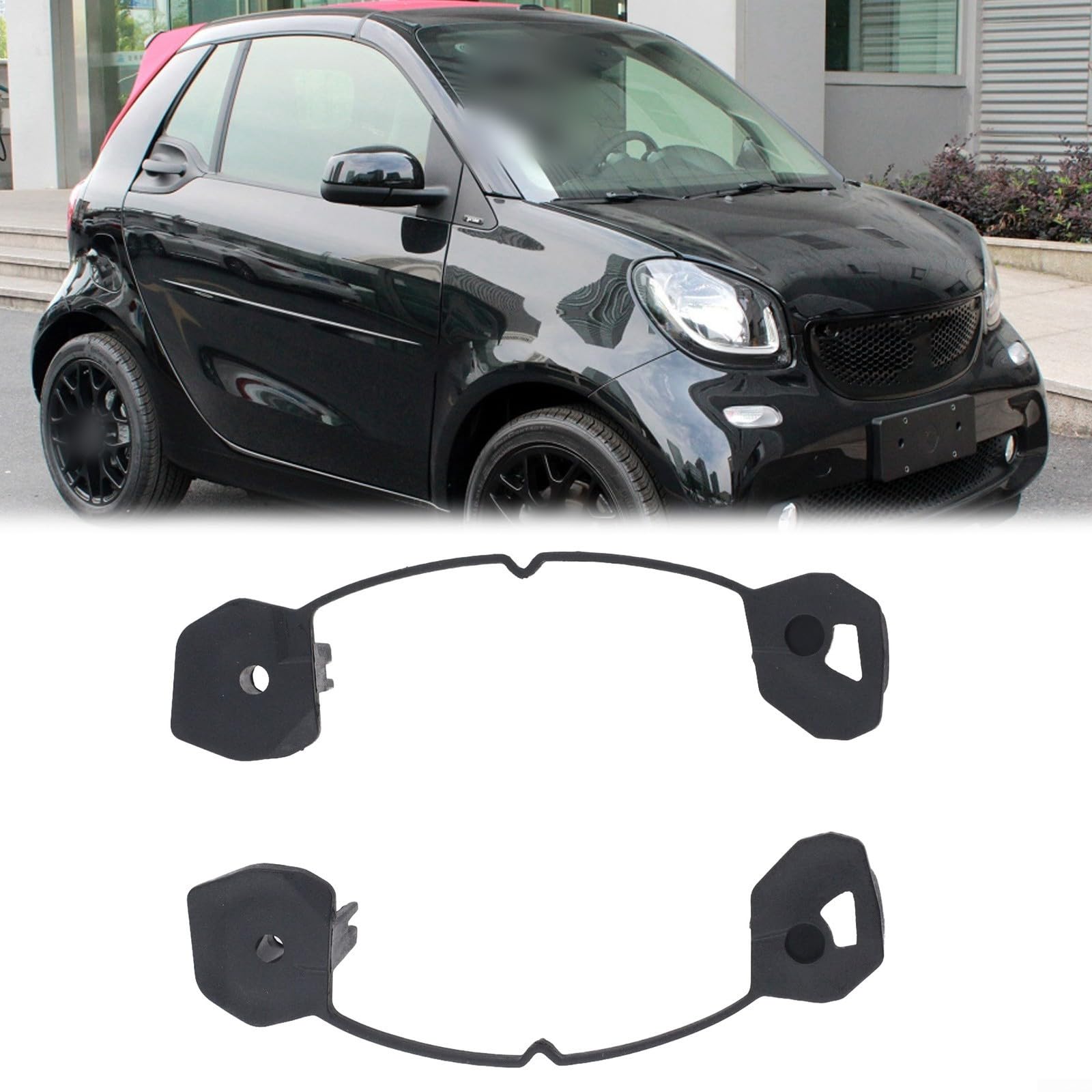 Schiebedach Schieberführung für CABRIO Verriegelungshaken Reparaturset kompatibel mit für SMART W451 2007-2014, Kunststoff, Schwarz, 1 Paar, OEM A4517760016