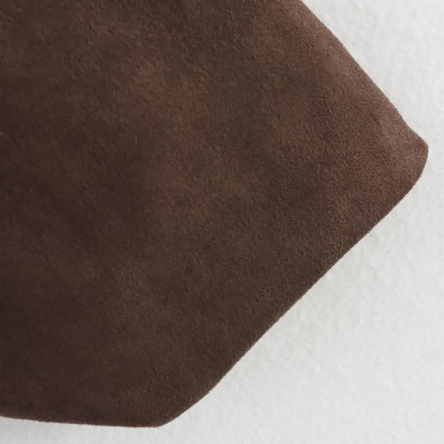 JoinQueen Faux Suede Jacket Women Oversized Long Sleeve Zip Up Epaulet Bomber Leather Jackets Oversized Casual Coat(Coffee,L) - Image 7