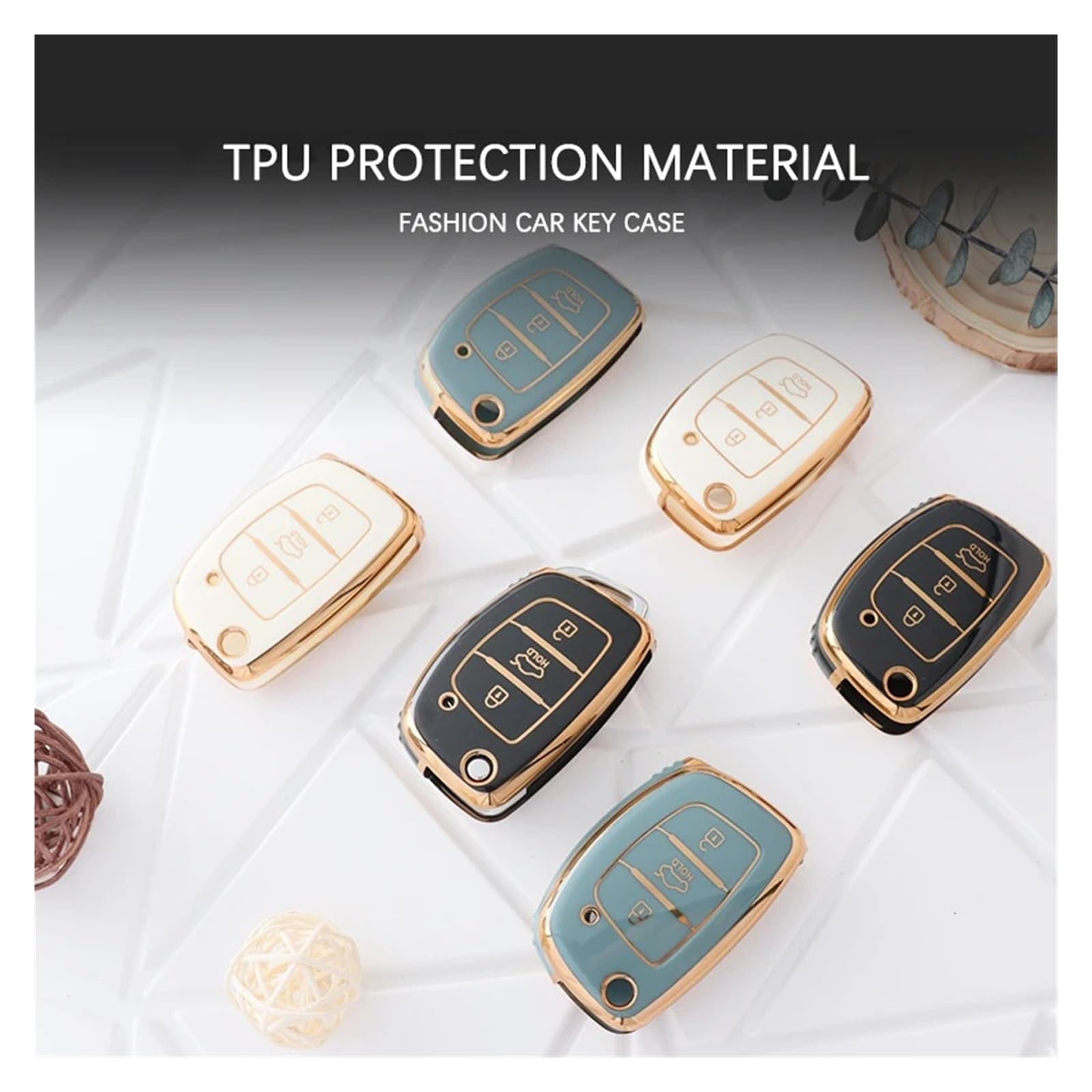 Etui na kluczyk samochodowy TPU do Hyundai Solaris Creta Tucson Sonata Elantra