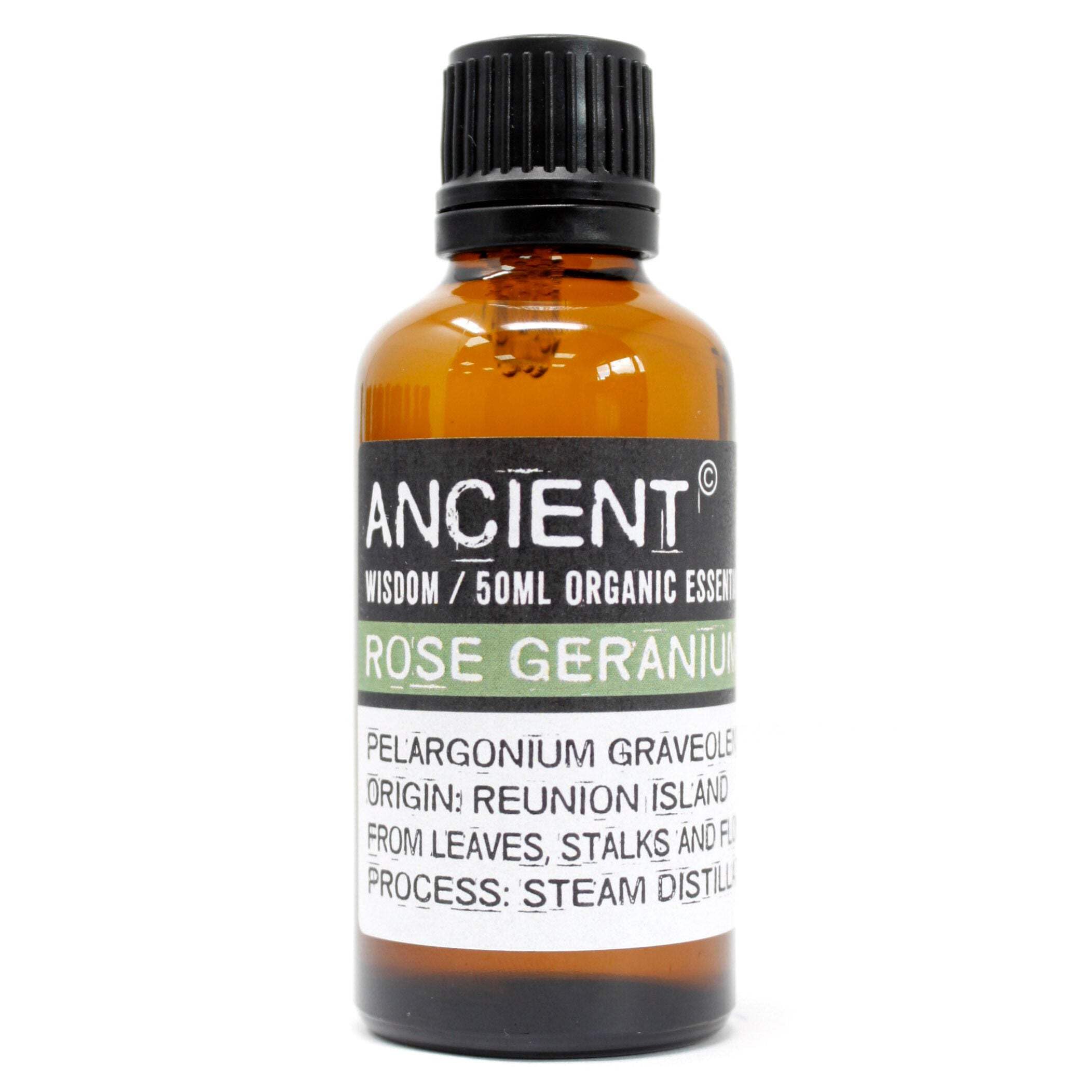 Huile essentielle de géranium rosat bio Ancient Wisdom 50ml pour diffuseur