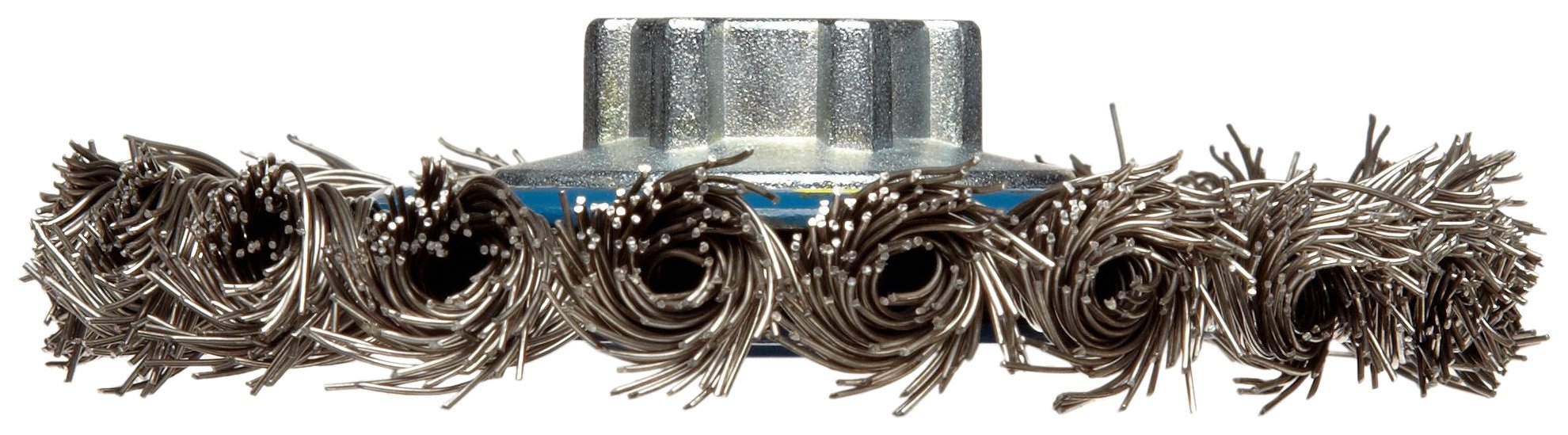 Norton Full Cable Twist Knot Wire Wheel Brush, Stainless Bristles, 0.020