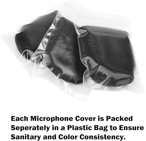 Miniatura 7 de ChromLives Cubierta de micrófono Cubierta de espuma para parabrisas de micrófono, color negro, grado superior, paquete de 6