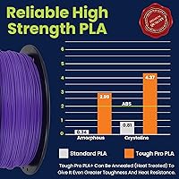 Vista 152 de 3D-Fuel 3D Filamento Pro PLA+ Negro Medianoche de Alta Temperatura y Resistente, 1.75mm, 1 kg +/- 0.02mm de Tolerancia, Fabricado en EE.UU., Fácil