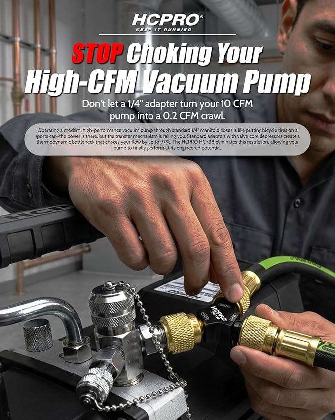 Adaptador HCPRO HCY38 Quick-Y para Flujo de Vacío 3/8" miniatura 3
