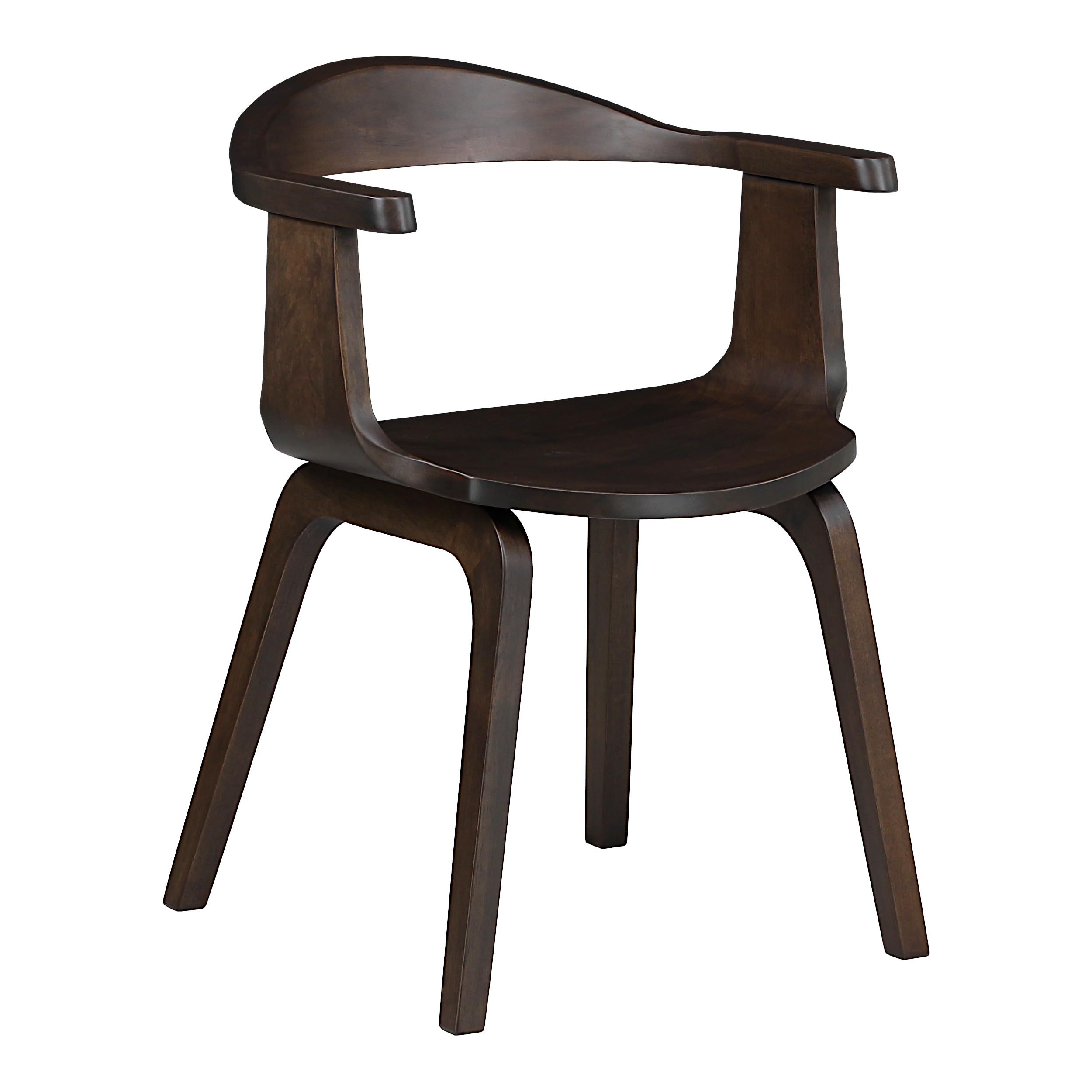 Totò Piccinni Poltroncina Sedia TICINO completamente in pregiato legno massello durevole (Noce, 1)