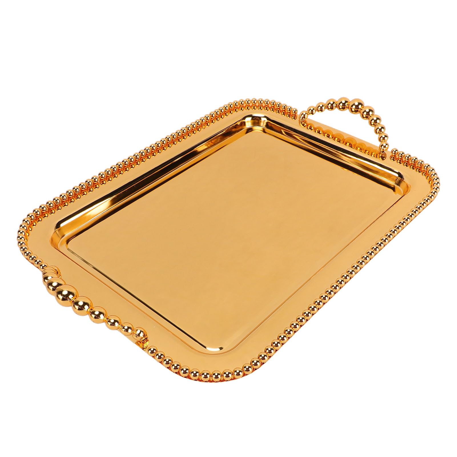 Cocoarm Vassoio da Servizio in Acciaio Inox, 16.5x11in con Finitura a