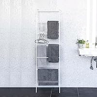 Vista 2 de YAMAZAKI Home Plate - Soporte de escalera inclinada para baño, 63 pulgadas, acero