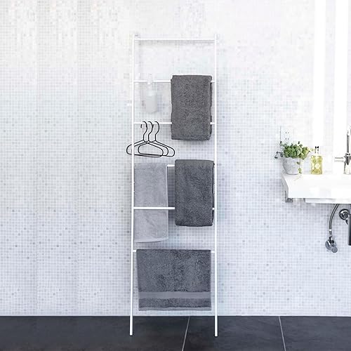 Miniatura 2 de YAMAZAKI Home Plate - Soporte de escalera inclinada para baño, 63 pulgadas, acero