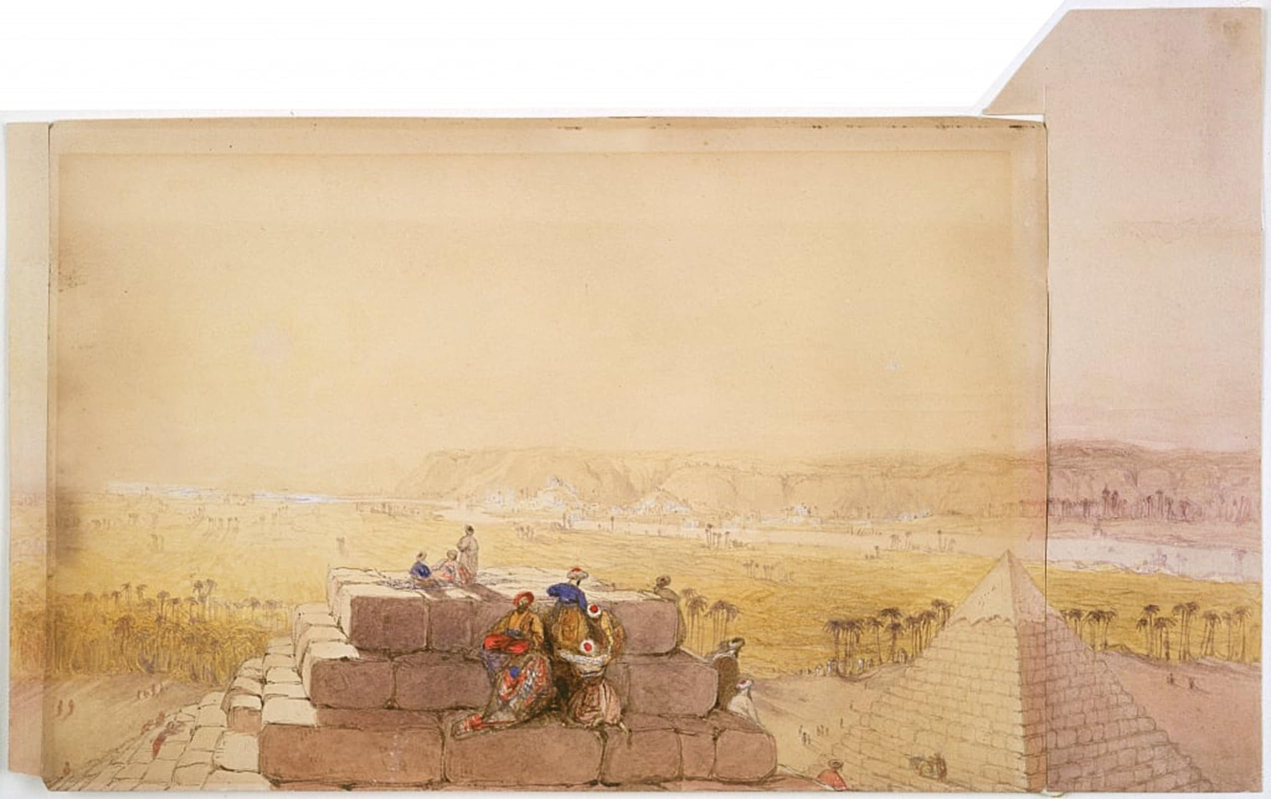 POSTERIIk Famous Modern Artwork Art Mural Pyramids by David Roberts Oil Paintings Pictures for Home Decor 60x90cm