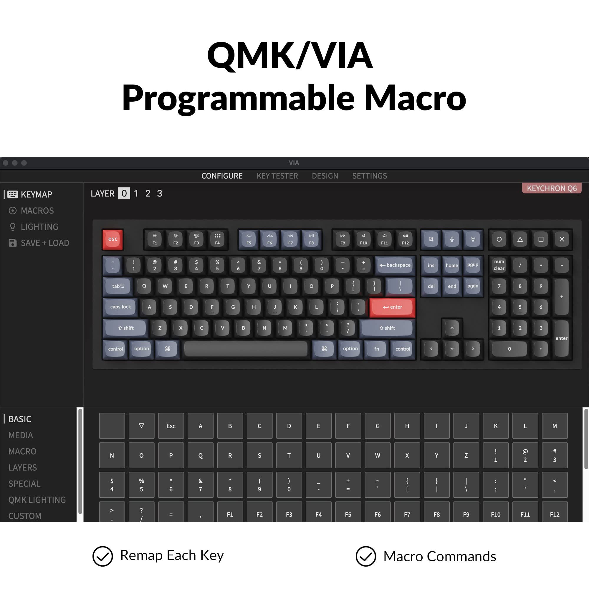 Amazon.co.jp: Keychron Q6 有線カスタムメカニカルキーボード QMK/VIA