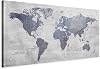 murando Wall Picture Mega L World Map One Piece XXL Format Art Print for Self-Assembly Canvas Pictures Modern Pictures DIY Wall Decoration Home Decoration Concrete kC-0087-ak-e
