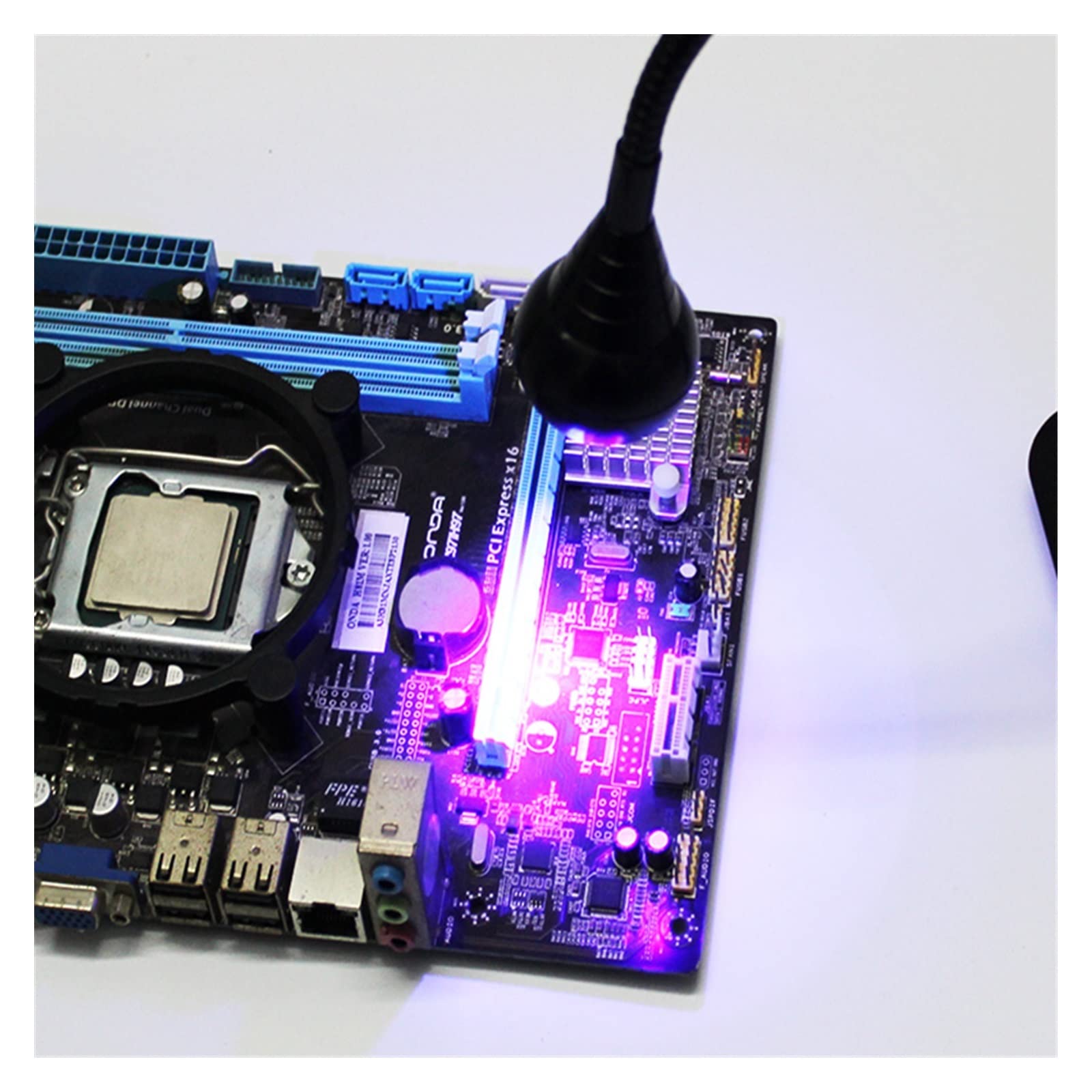 Lampada UV per Resina Lampada di polimerizzazione a raggi ultravioletti Clip Tubo COB 395nm Adesivo UV Colla senza ombre Olio verde for circuito telefonico Riparazione display del telefono