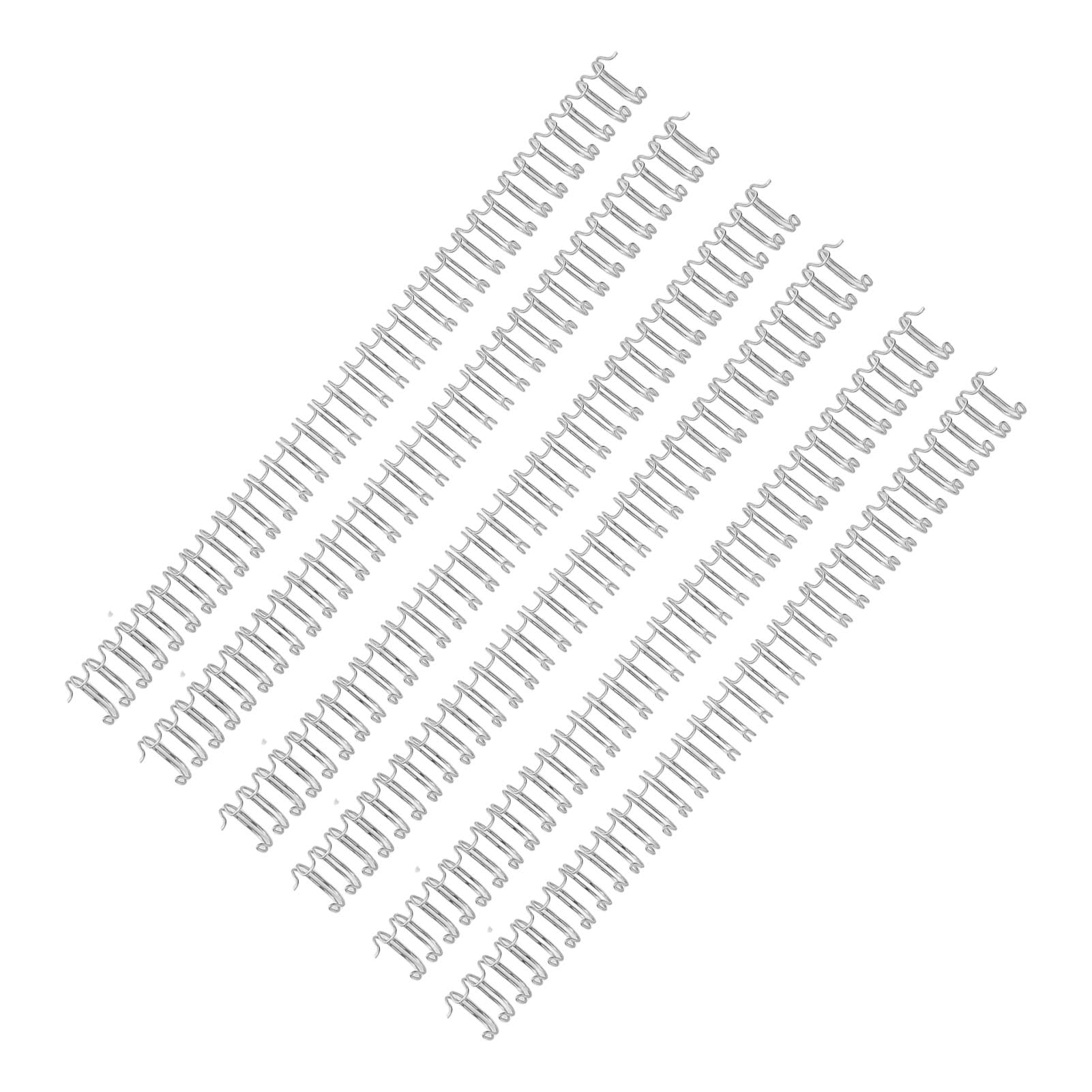 Spiralbindungsspulen, Doppeldraht-Binderücken, 34 Schlaufen, Teilung 3:1, A4-Papier, 120 Blatt Kapazität, 14,3 mm Durchmesser, 100-teiliges Set zum Organisieren von Dokumenten, (Silber)