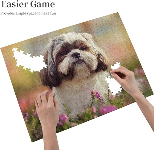 Miniatura 3 de Rompecabezas de 1000 piezas para adultos Shih Tzu perro animal rompecabezas de madera lindo cachorro niños rompecabezas DIY arte de pared decoración