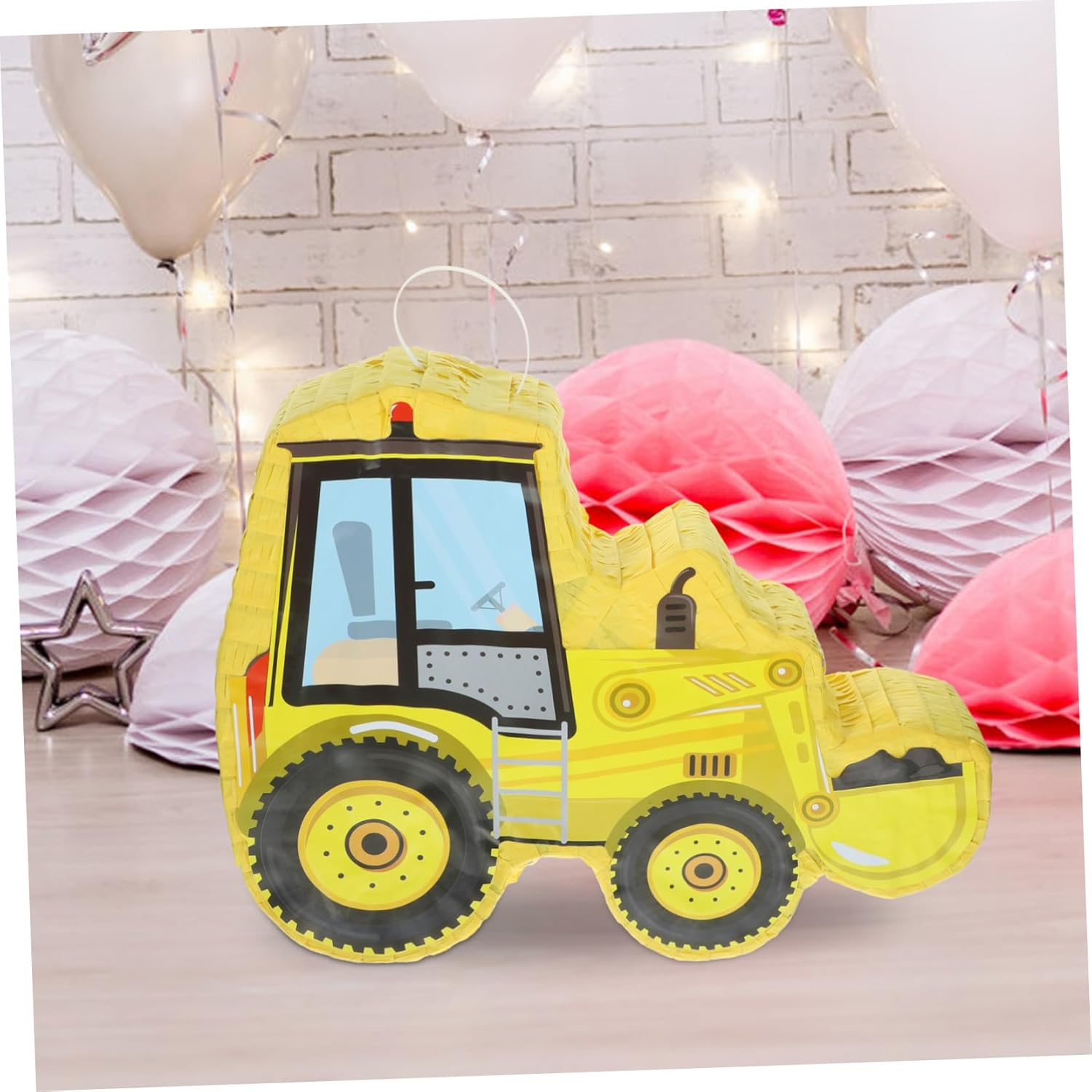 Excavator Shaped Pinata Lightweight Paper Construction Party Decoration Candy Filled Birthday Favor for Boys Festivals and Celebrations