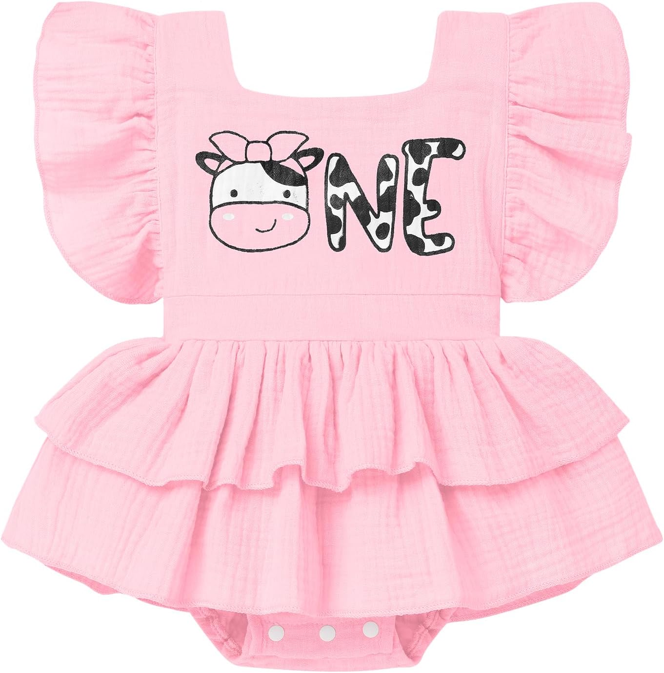 Sweet One Strawberry Birthday Outfit Girl Ruffle Backless Romper Bodysuit Baby Berry Cake Smash Photoshoot Outfits