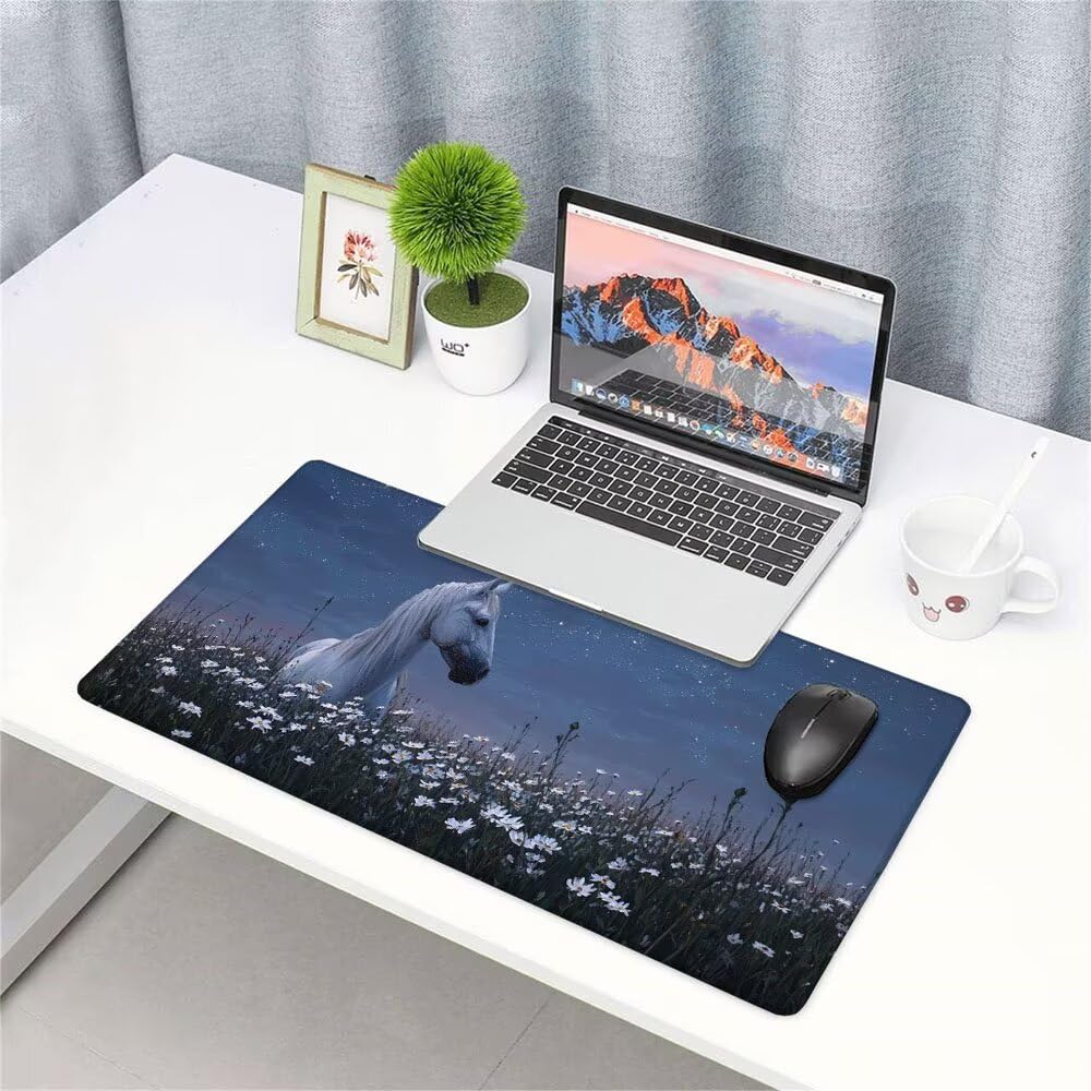 Alfombrilla de Mouse para Juegos, Nero, XXL, Antideslizante, Impermeable, Diseño de animale, Extendido, Grande, 1200x600x3mm, para PC, Laptop, Ufficio, Famiglia d-413