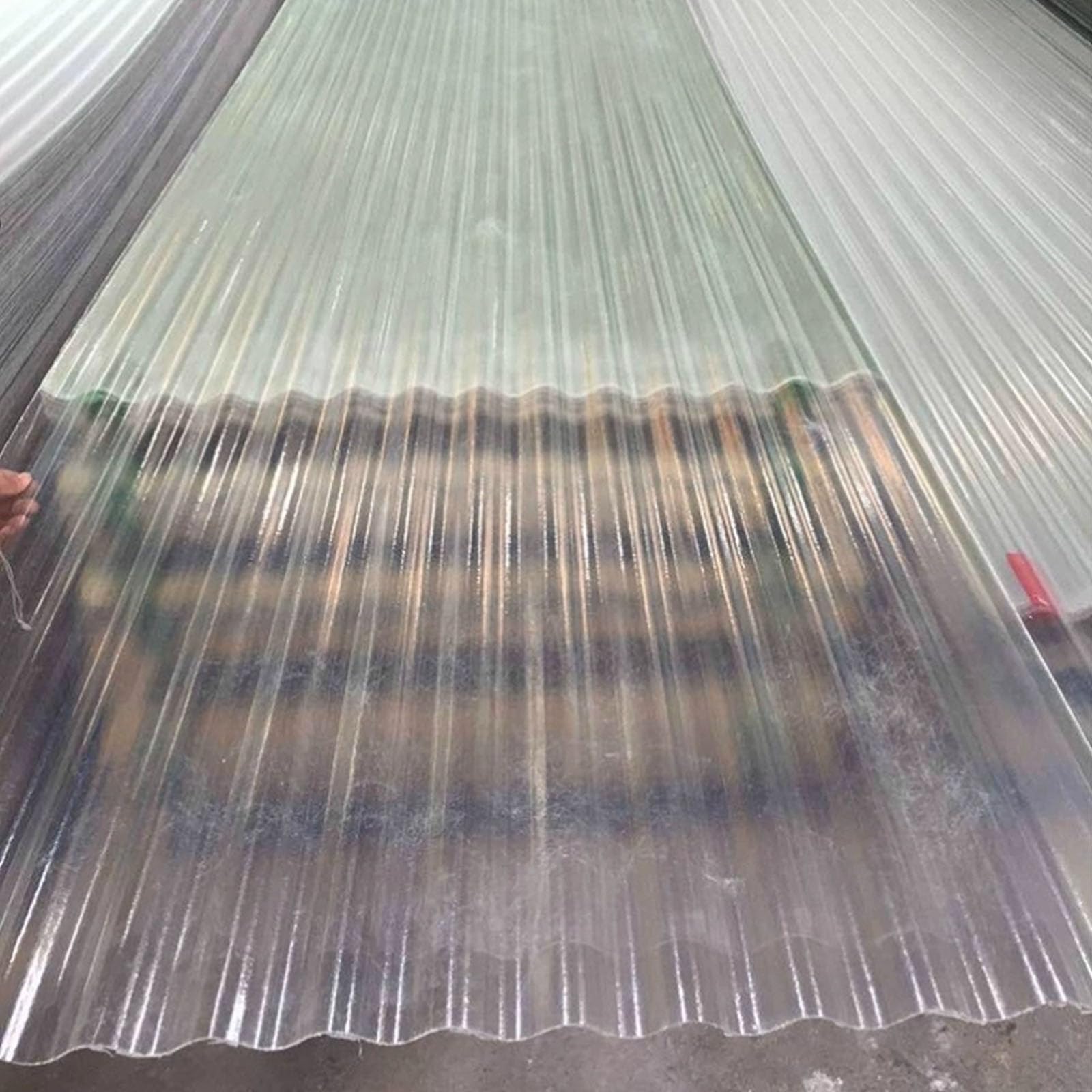 Zhaomi 1Pcs 1.2Mm Corrugated Roof,Anti-Uv Garage Roofing Covers,Frp Roofing Cladding Panel,Mute Cladding Walling Sheeting,Waterproof Corrugated Roofing Sheets,Roofing Tiles (0.9×1.1M,)