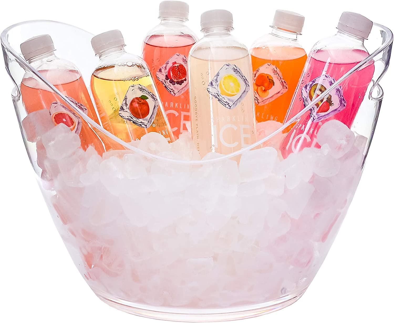 Ice Buckets For Parties - Clear Beer Bucket Tub, Ice Bucket For Beer, Ice Bucket, Wine Bucket, Beer Bucket For Party, For Bar And Home Party : 1 Pc.