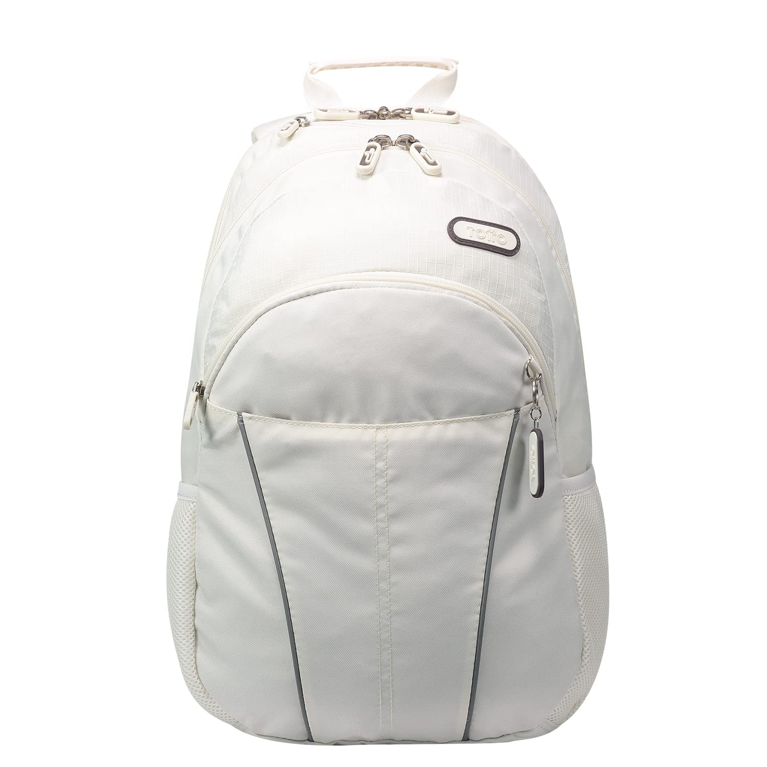 TOTTO Mochila para Ordenador Portátil de 14 Pulgadas, Modelo Adelaide, 3 Compartimentos, 2 Bolsillos para Botella, Bolsillo Secreto, Correa para Colgar en Maleta, Cómoda y Resistente, Color Verde