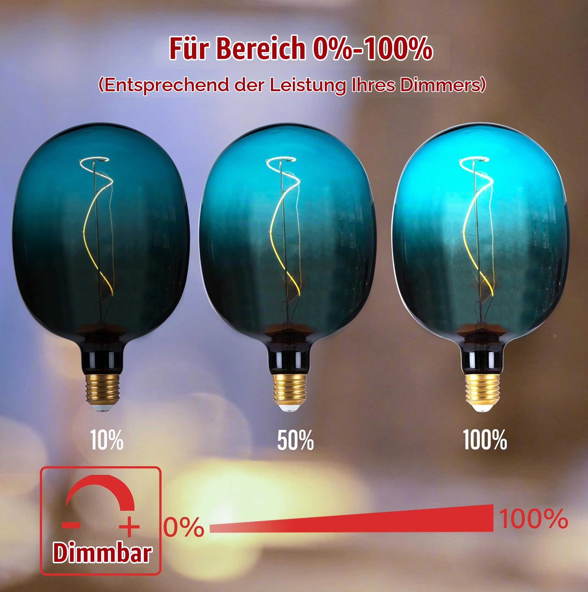 SD LUX D170 Oversize Edison LED Glühbirne 5W E27 300lm Equi25W 2200K 1Stück