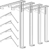 8 Pieces Valance Clips Vertical Blind Clear Valance Clip Bracket Vertical Blind Hidden Installation Bracket Replacement Part, Outside Mount