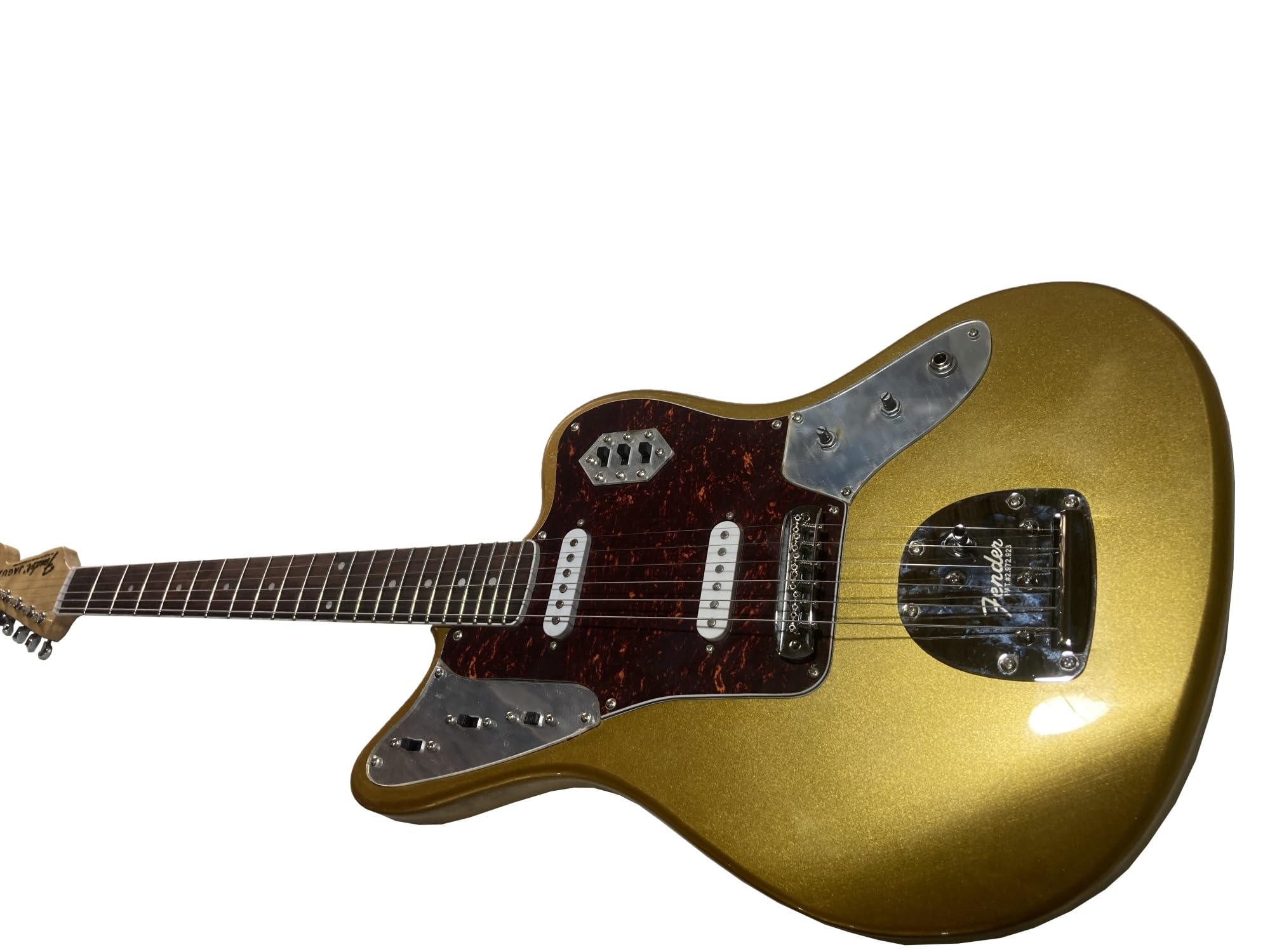 Guitare électrique peuplier érable dorée à six cordes avec matériel chromé robuste