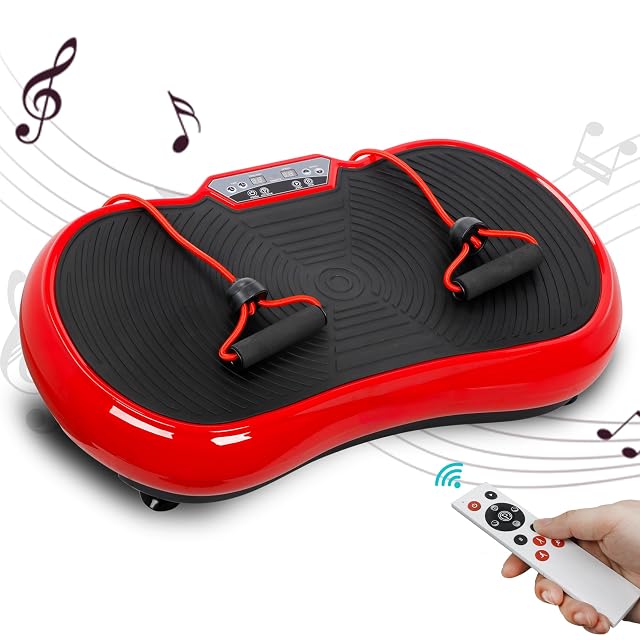 HomGarden Vibration Platform Fitness Vibration Plates Workout Massage Machine w Bluetooth Full Body Crazy Exercise Fit Equipment for