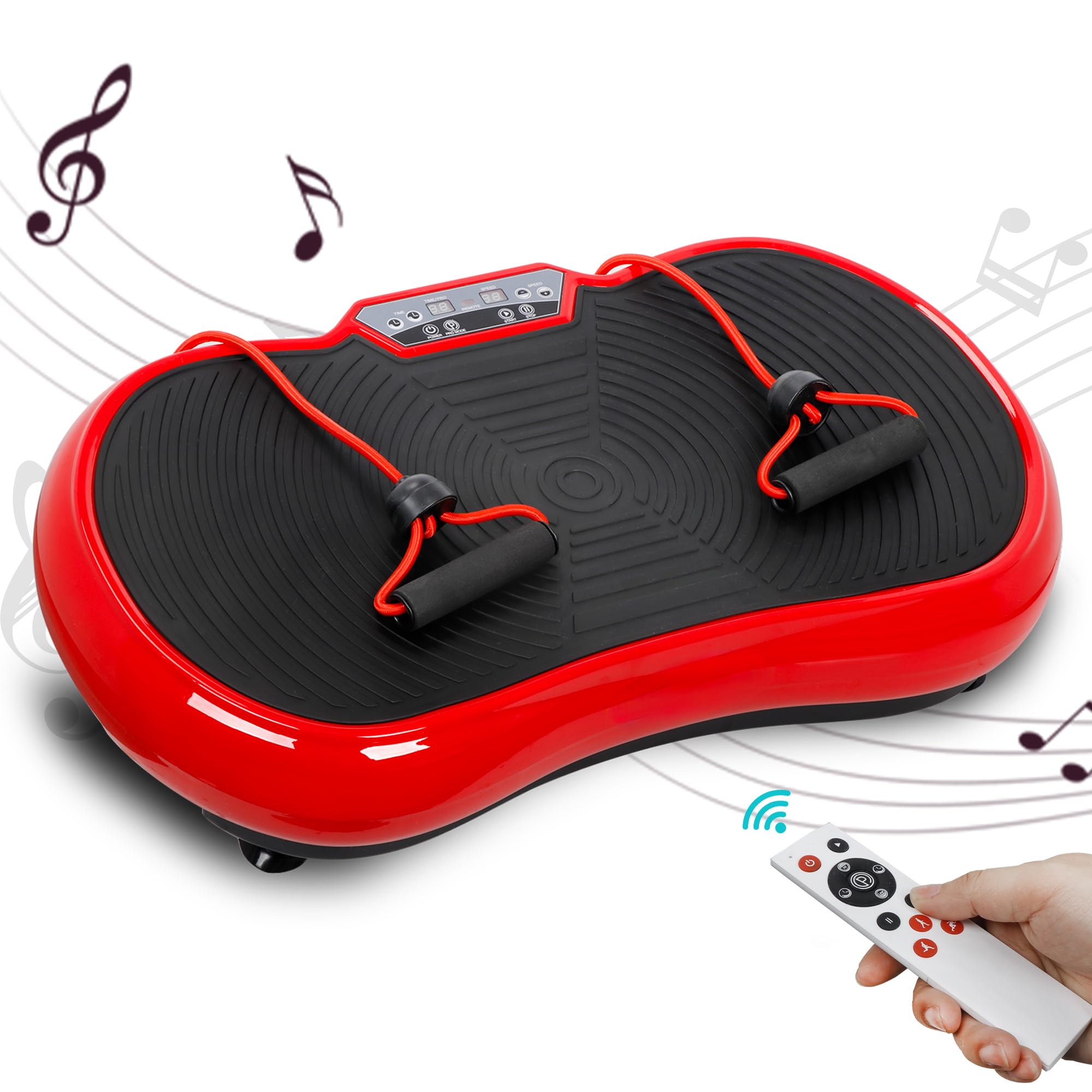 HomGarden Vibration Platform Fitness Vibration Plates Workout Massage Machine w Bluetooth Full Body Crazy Exercise Fit Equipment for
