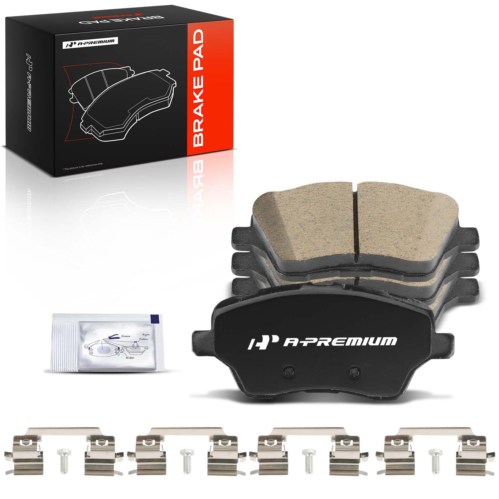 A-Premium Front Ceramic Brake Pads Set Compatible with Ford Fiesta ST 2014-2019 1.6L, 4-Pack
