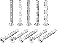 Vista 7 de uxcell Tornillos de máquina de cabeza plana de 1/4-20x1-3/4 "Tornillos de acero inoxidable Phillips 304 10pcs