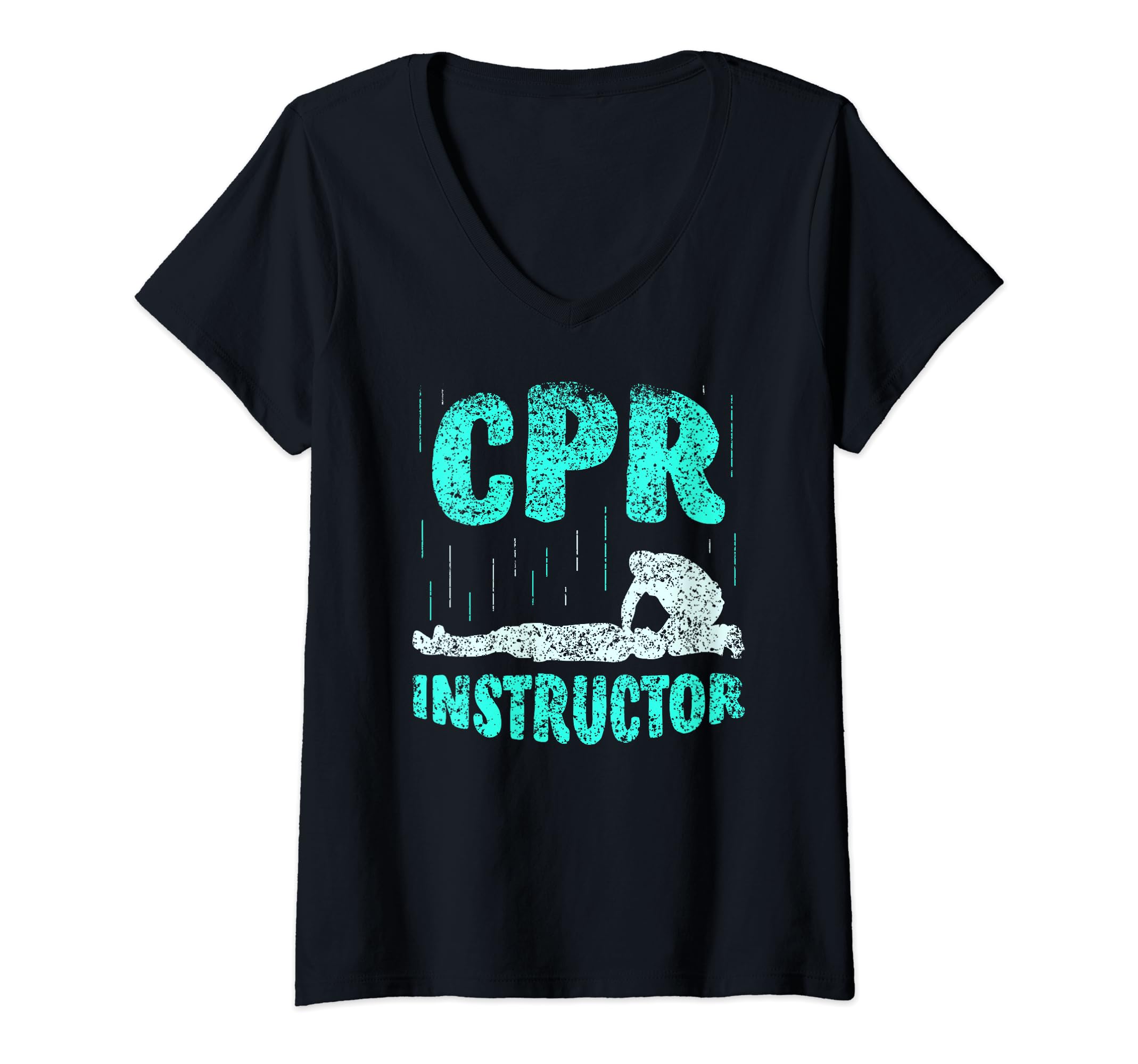 Cpr Instructor Emergency Care Coach First Aid Course V-Neck T-Shirt