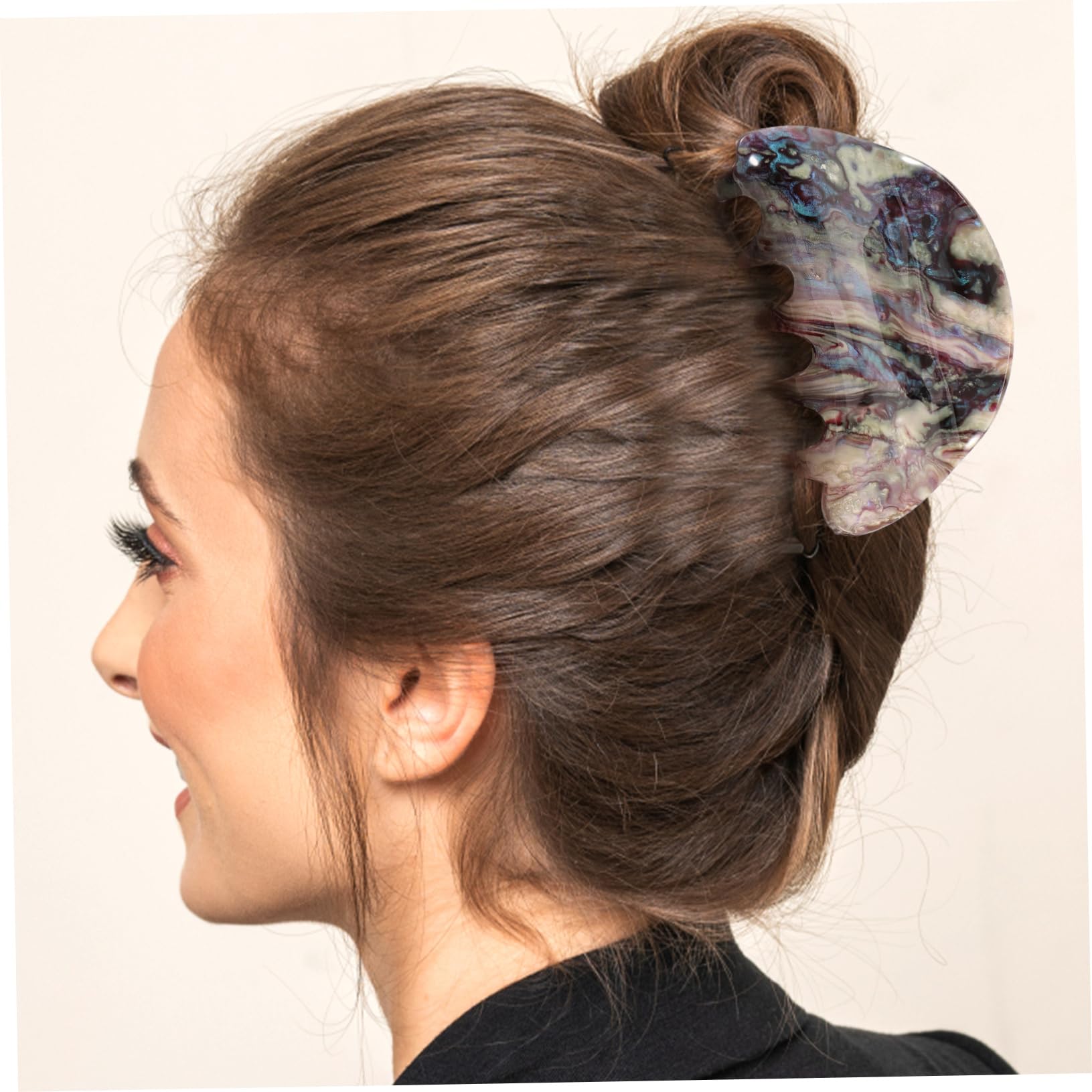 FRCOLOR 5 pinzas para el cabello para niñas, pinzas para el cabello mate, para el o para mujeres, antideslizantes para el o de niña, clips de plátano para, horquilla