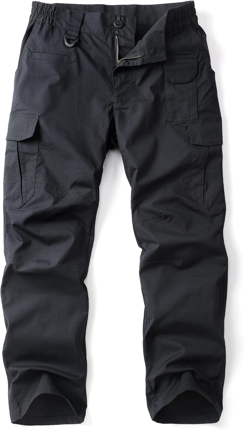 Men's Tactical Stretch Rispstop Cargo Work Pants for Men Lightweight Water Resistant Hiking with 8 Pockets