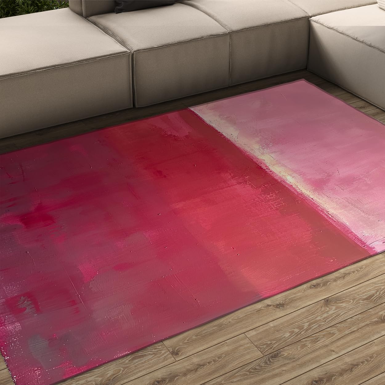 Tapis lavable et antidérapant 180x270cm doux à motif moderne abstrait pour la maison