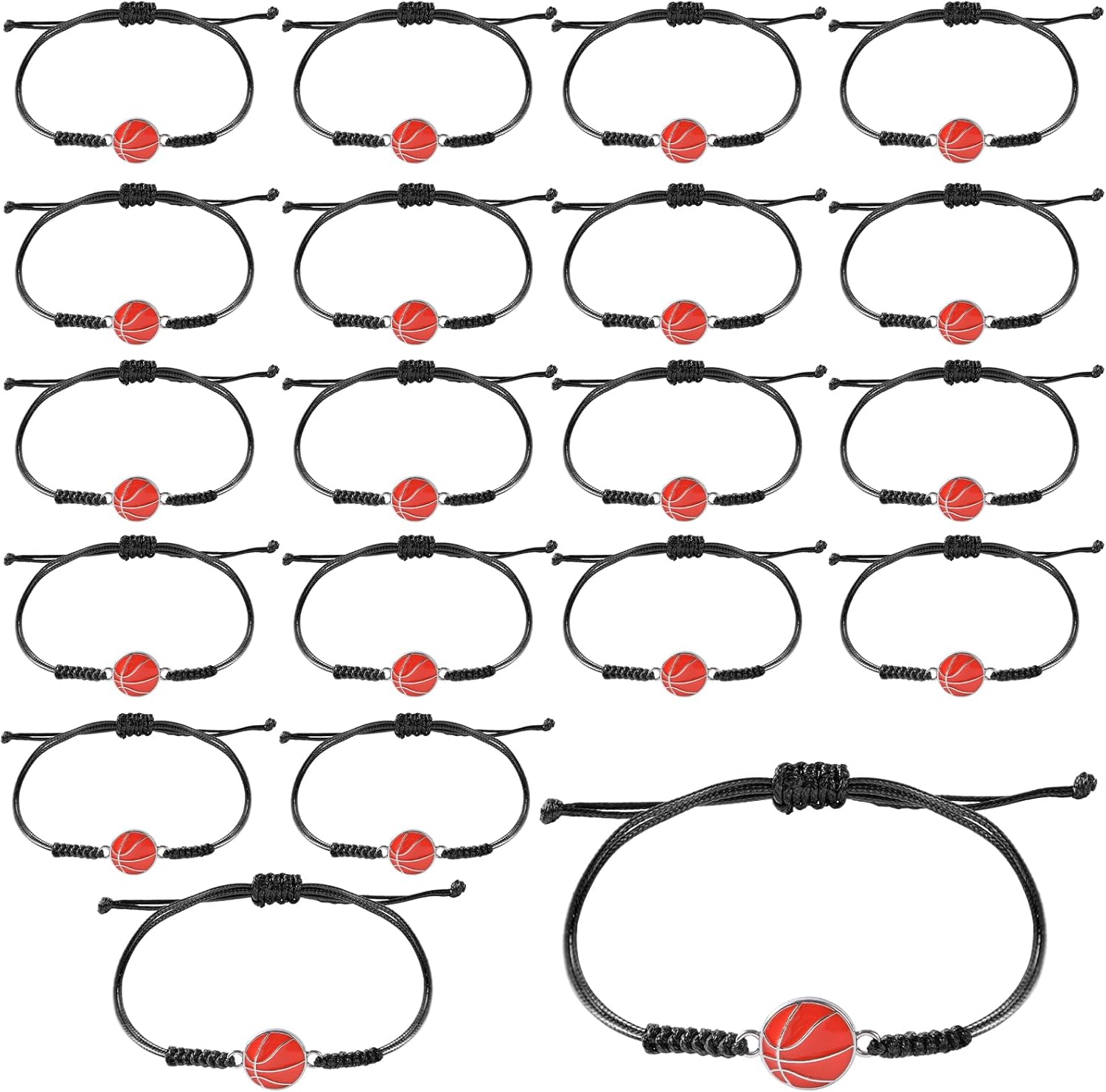 Mikovivi 20pcs Adjustable Sport Bracelets, Sports Party