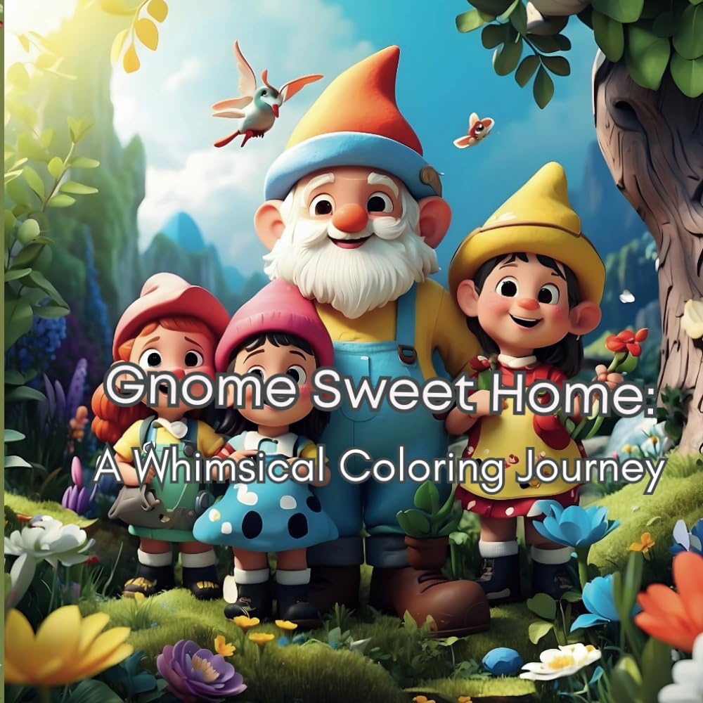 Gnome Sweet Home: A Whimsical Coloring Journey (Nome da Coleção: Enchanted Realms: A Magical Creature Coloring Adventure)