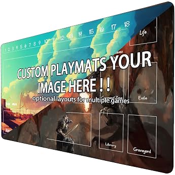 Individuelle Spielmatte f r TCG-Kartenspiel Personalisieren Sie Ihr Spielerlebnis Verschiedene Spielzonen Design-Optionen rutschfeste Oberfl che f r MTG Yu-Gi-Oh Pokemon Lorcana Kartenspiel