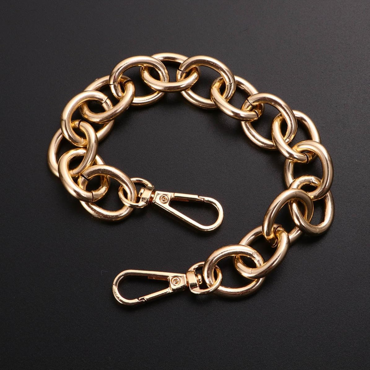 4 Pcs Golden 30cm Aluminum Alloy Purse Chain for DIY Replacement image 4