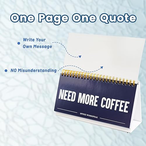 Miniatura 3 de YOBRO Libro de escritorio, regalos de oficina para compañeros de trabajo, 50 diferentes discursos de trabajo de oficina, divertidos letreros de