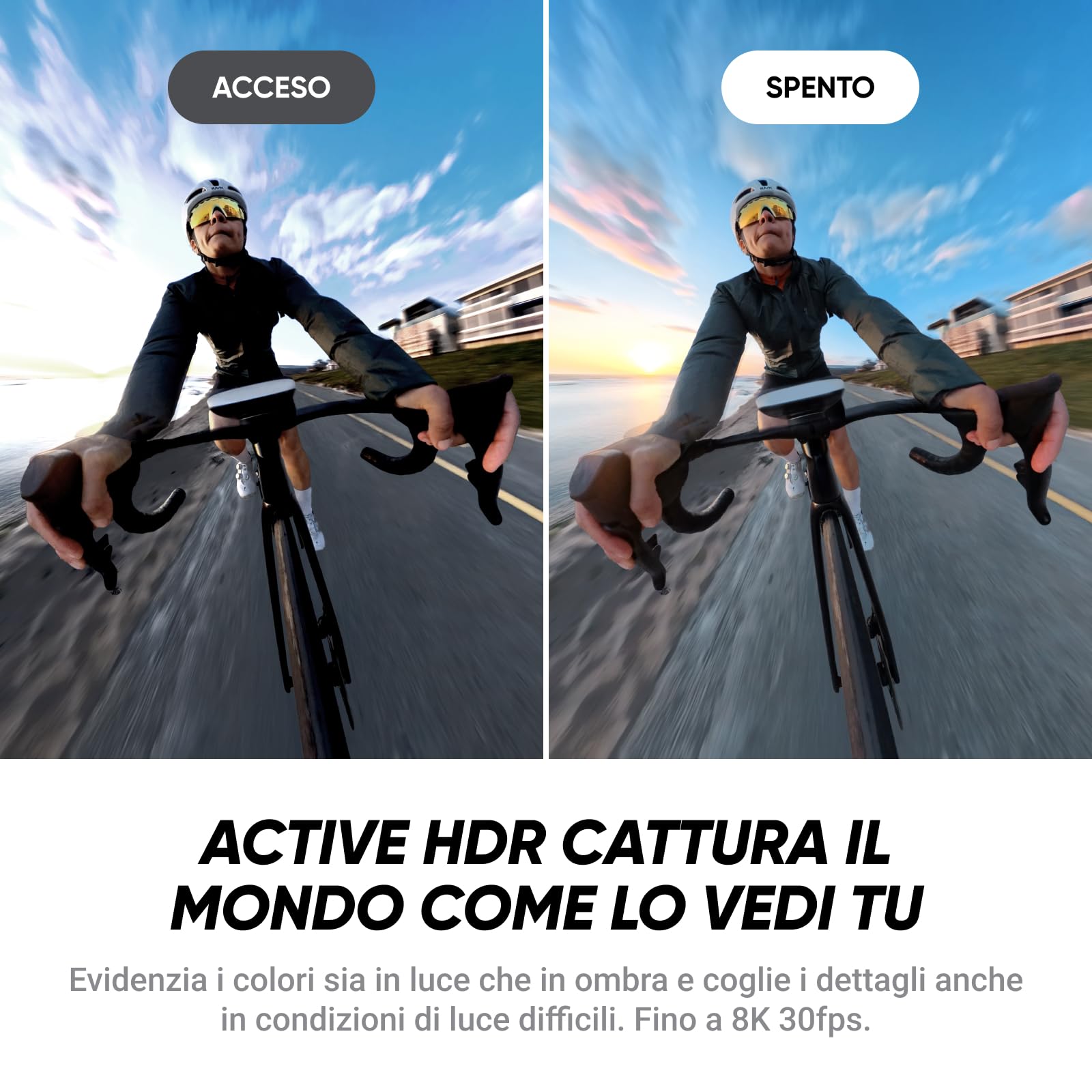 Insta360 X4 Air, Videocamera 8K 360 leggera 165g, Selfie stick Invisibile, lenti sostituibili, cover antivento integrata, prima registri poi inquadri, Pack Starter